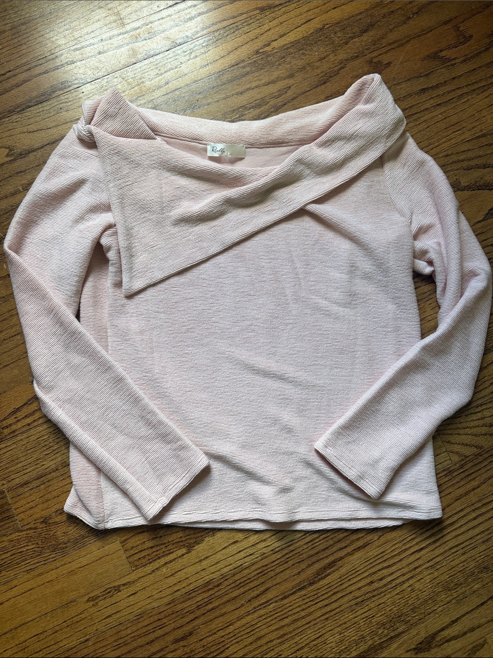 Soft Pink Off-Shoulder Sweater Top - Women